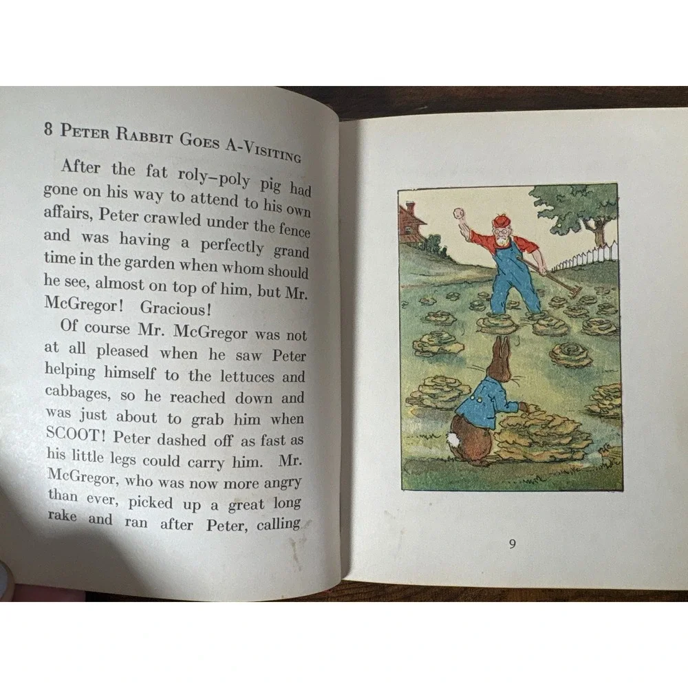 1921 Peter Rabbit Goes A-Visiting Linda Stevens Almond Altemus Series Book DJ
